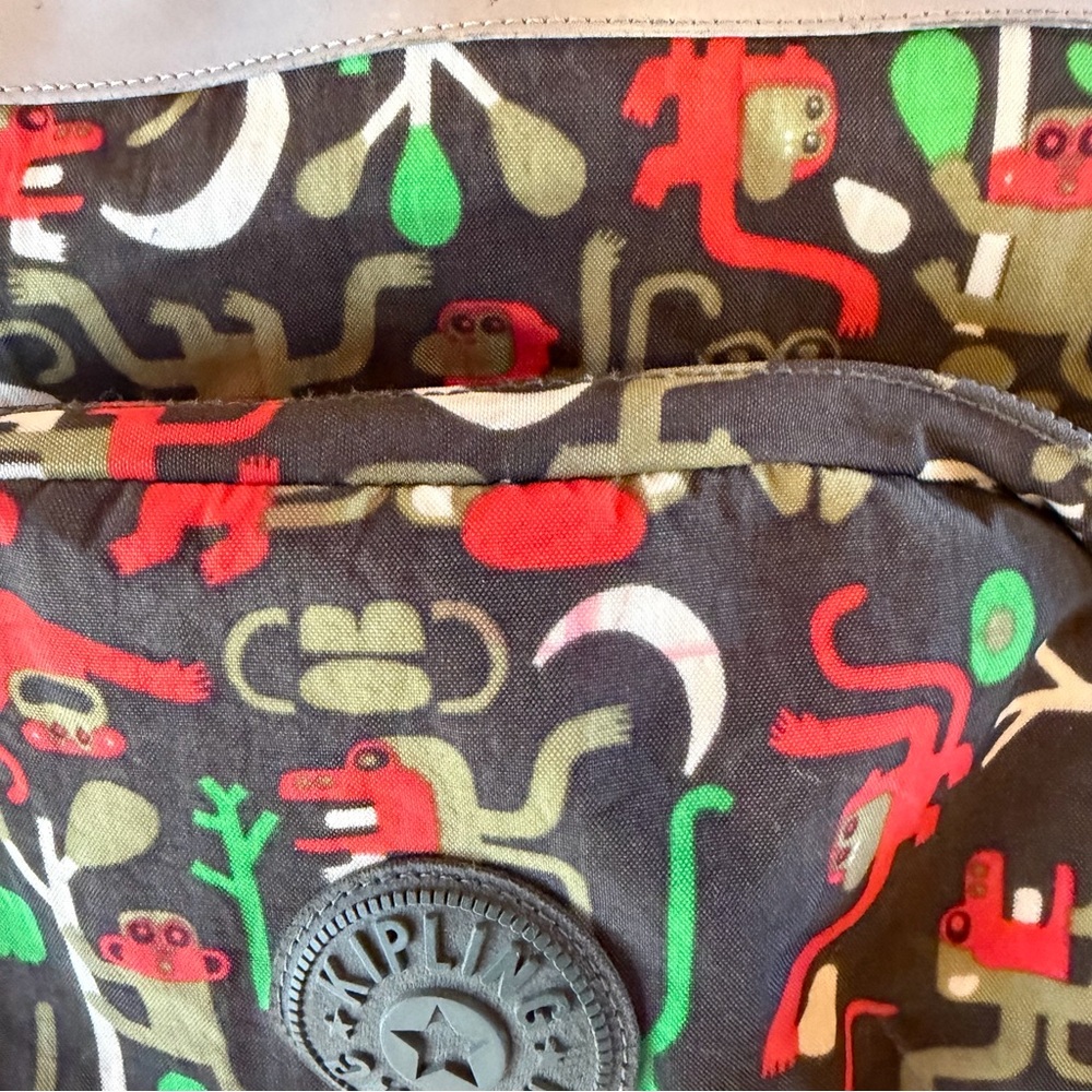 Kipling Multicolor Monkey Printed Computer Backpa… - image 2